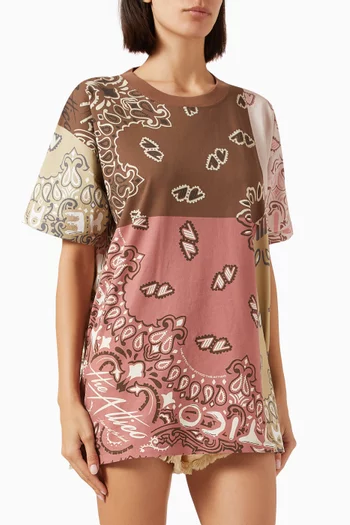 Bandana-print T-shirt in Cotton-jersey