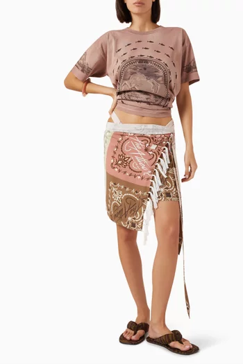 Faded Printed T-shirt in Cotton
