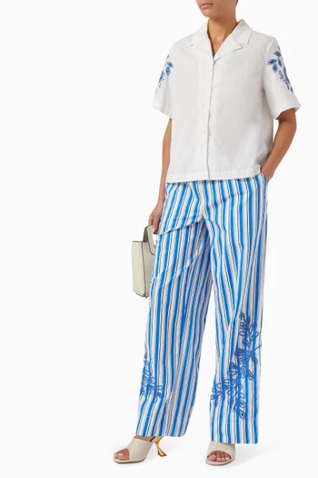 Yassira Embroidered Shirt in Organic-cotton