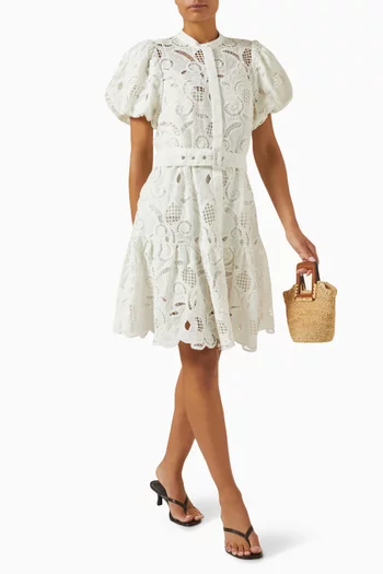 Yassana Broderie Anglaise Dress in Organic Cotton