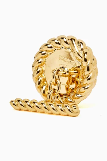 Rope Cufflinks in Gold-plated Brass