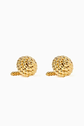 Rope Cufflinks in Gold-plated Brass