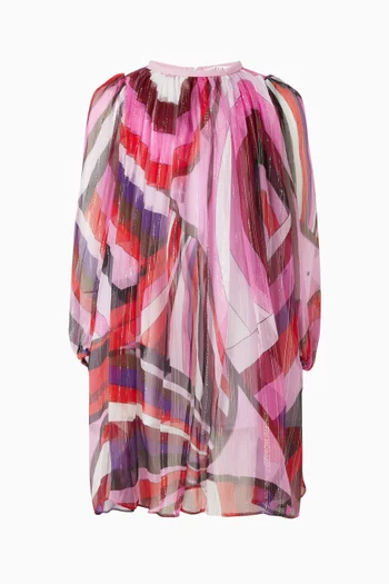 فستان بنقشة تجريدية