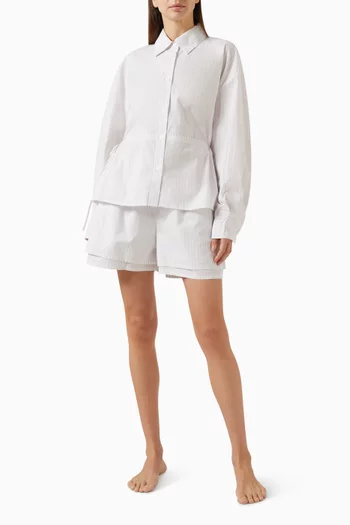 Striped Layered Shorts in Organic Cotton