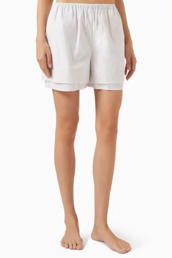 Striped Layered Shorts in Organic Cotton