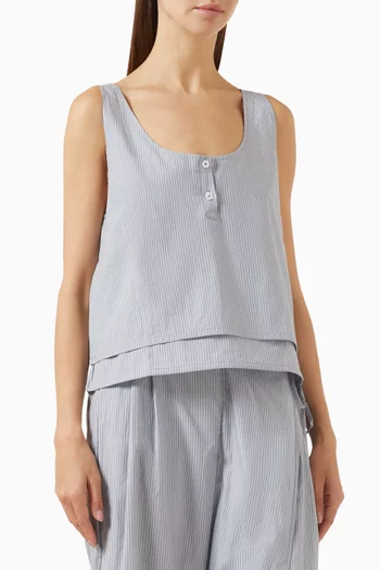 Striped Layered Top in Organic Cotton