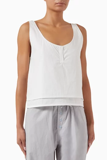 Striped Layered Top in Organic Cotton