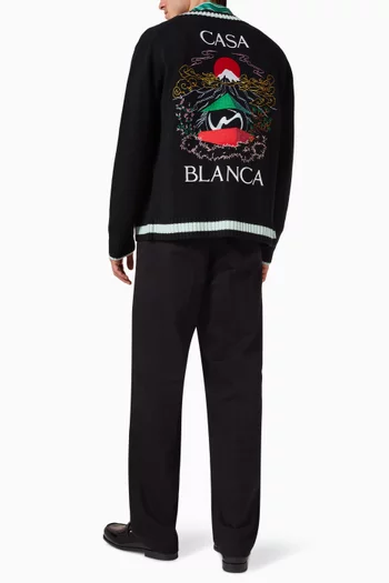 Casa Mountain Embroidered Cardigan in Knit