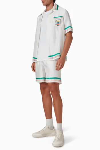 Casa Way Drawstring Shorts in Silk