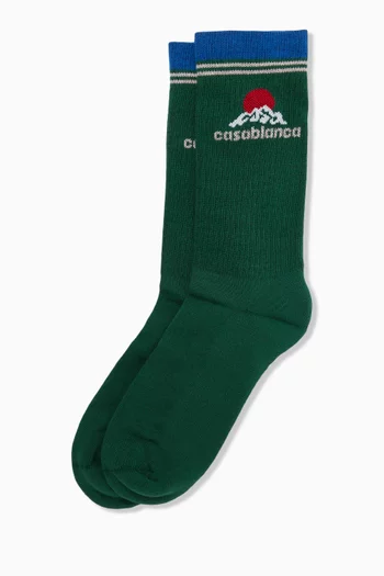 Logo Socks in Cotton-blend