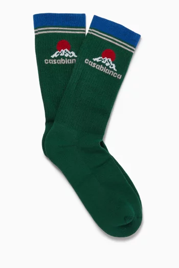 Logo Socks in Cotton-blend