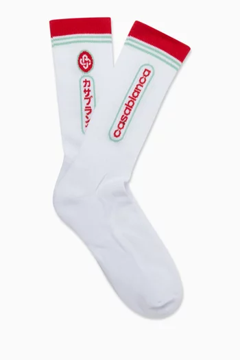 Logo Socks in Cotton-blend