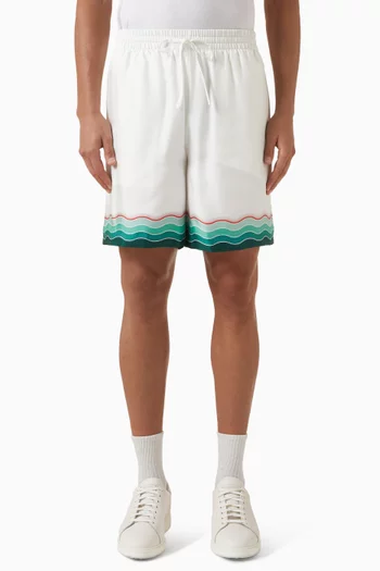 شورت مونتاج اوندولي حرير