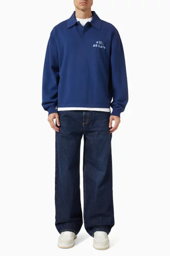 سترة فراي بياقة بولو مزيج صوف مارينو