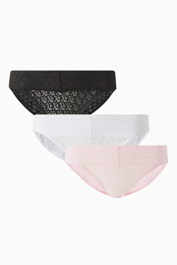 3-pack Bikini Briefs in Icon Logo Lace