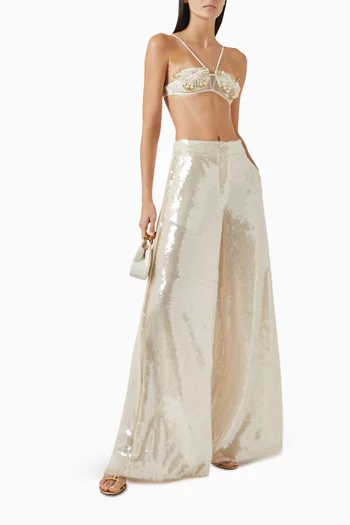 Embroidered-butterfly Top in Tulle