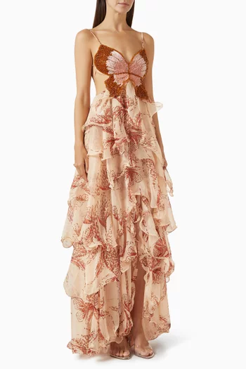 Sunset Butterfly Maxi Dress