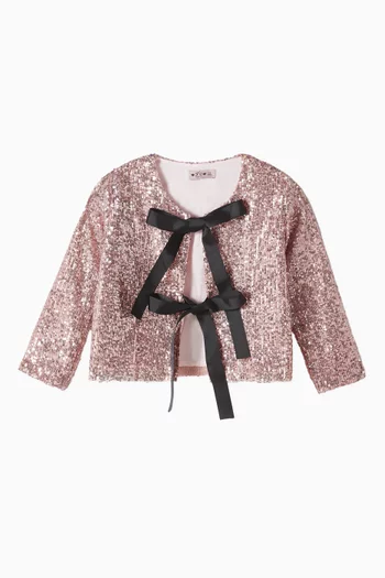 Bow-tie Sequin-embellished Jacket