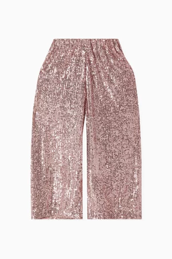 Wide-leg Pants in Sequins