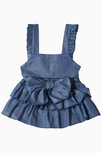 Ruffle Skirt in Denim