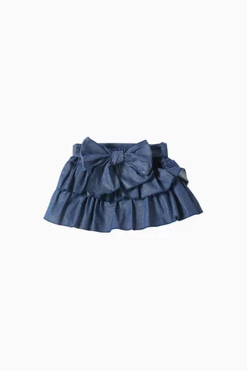 Ruffle Skirt in Denim