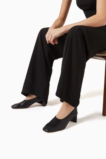 Narissa 35 Ruched Pumps in Leather