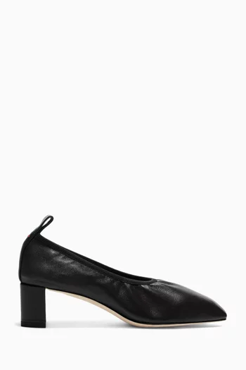 Narissa 35 Ruched Pumps in Leather