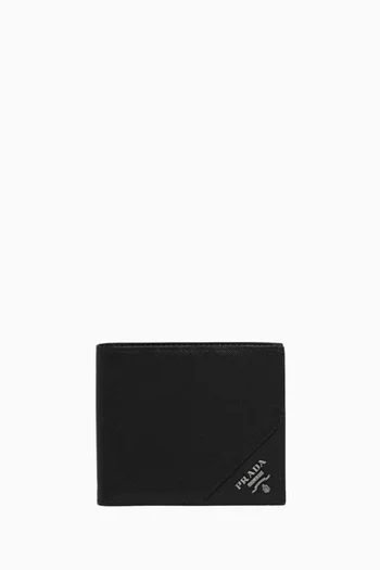 Bi-fold Wallet in Saffiano Leather