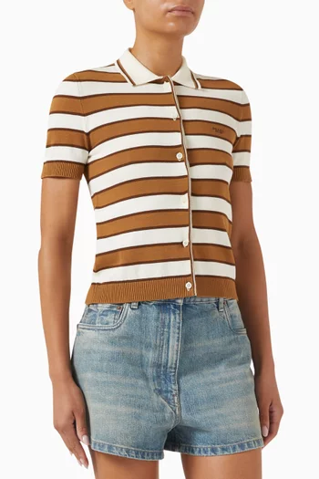 Striped Cardigan in Cotton