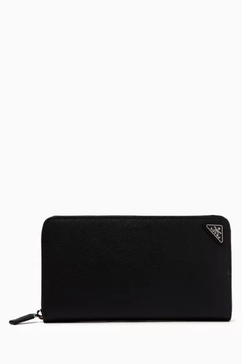 Zip-around Wallet in Saffiano Leather