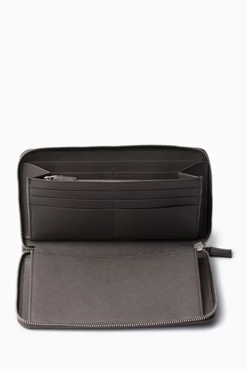 Zip-around wallet in Saffiano Leather