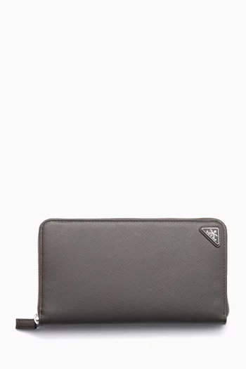 Zip-around wallet in Saffiano Leather