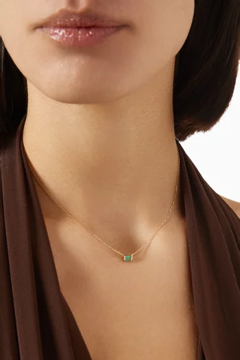 Azure Precious Stone Necklace in 18kt Yellow Gold
