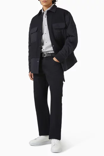 Logo Jacquard Shirt in Cotton