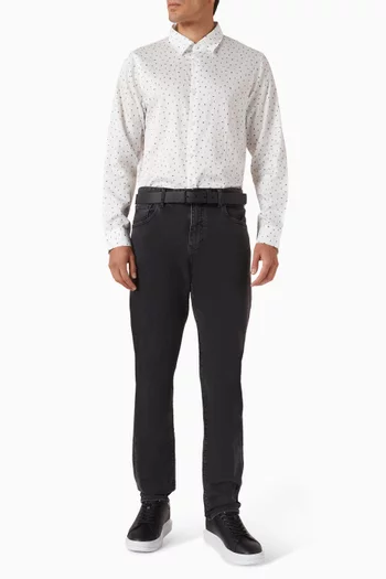 Logo-pattern Shirt in Cotton