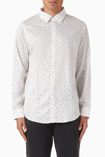 Logo-pattern Shirt in Cotton