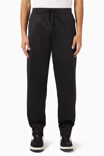 بنطال رياضي بشعار الماركة مزيج قطن