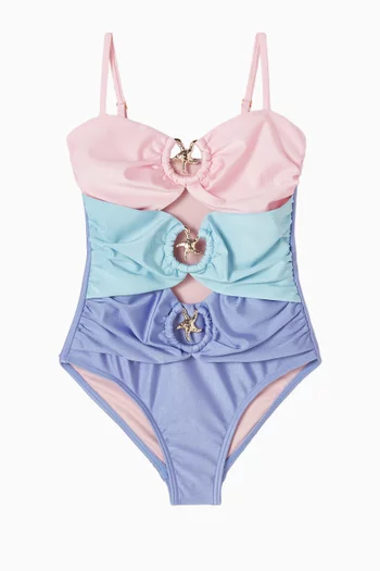 لباس سباحة قطعة واحدة جوسي مقسم بألوان