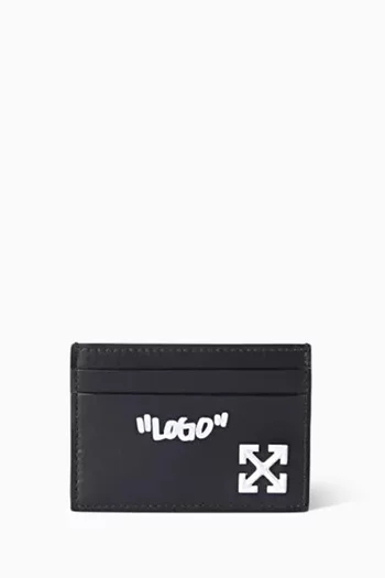 حافظة بطاقات جيتني بطبعة عبارة جلد