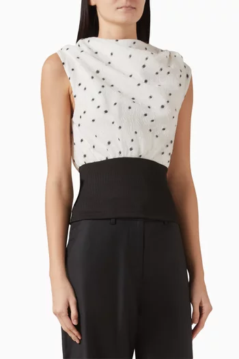 بلوزة مادي بنقشة منقطة