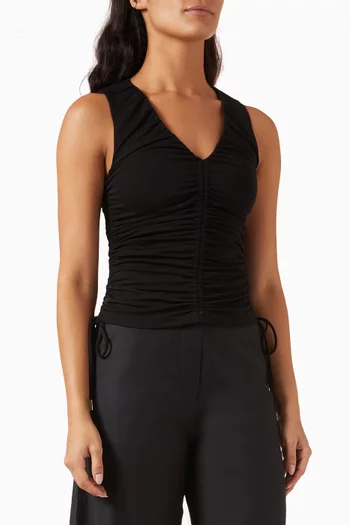 بلوزة كالين بكشكش مزيج فيسكوز