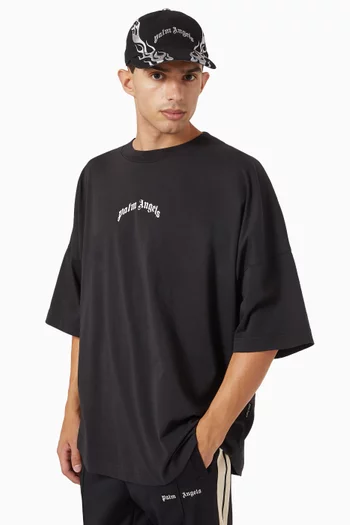 Flame Logo-embroidered Baseball Cap in Canvas