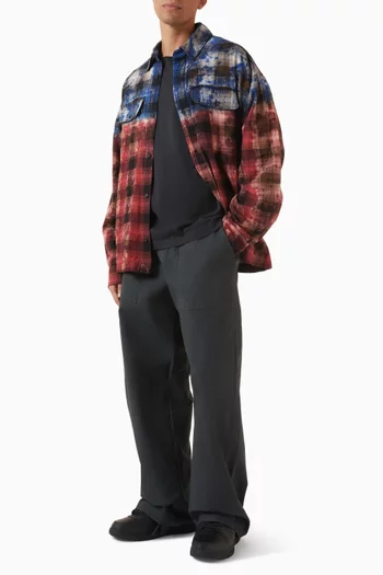 بنطال بشعار الماركة بتصميم مقوس قطن