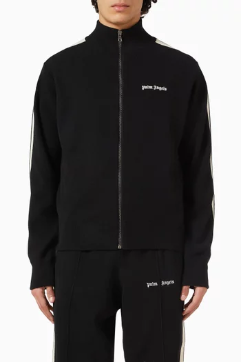Zip Logo Jacket in Wool Blend