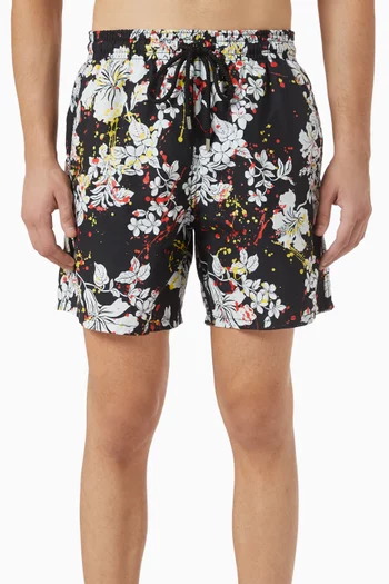 x Vilebrequin Painting Flowers Swim Shorts