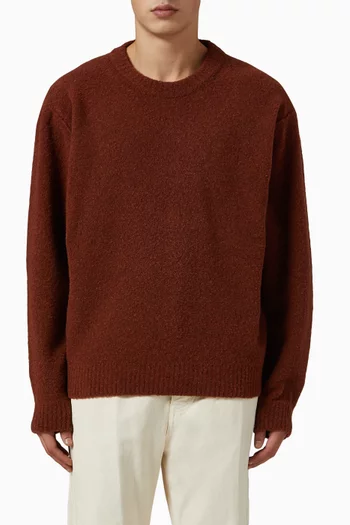 Reverse Seam Sweater in Boucle-wool