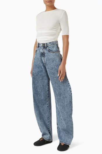 Gathered T-shirt in Jersey