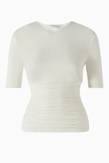 Gathered T-shirt in Jersey