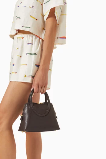 Mini Naomi Satchel Bag in Leather