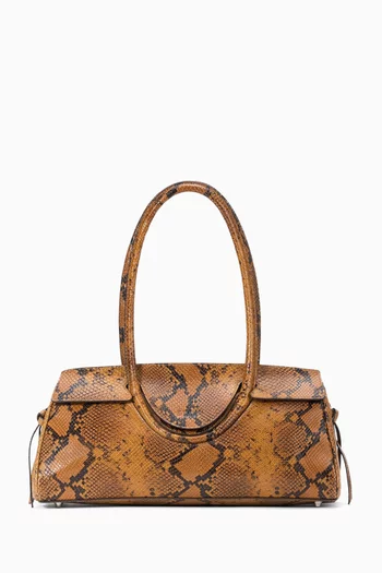 Maude Shoulder Bag in Snake-embossed Leather